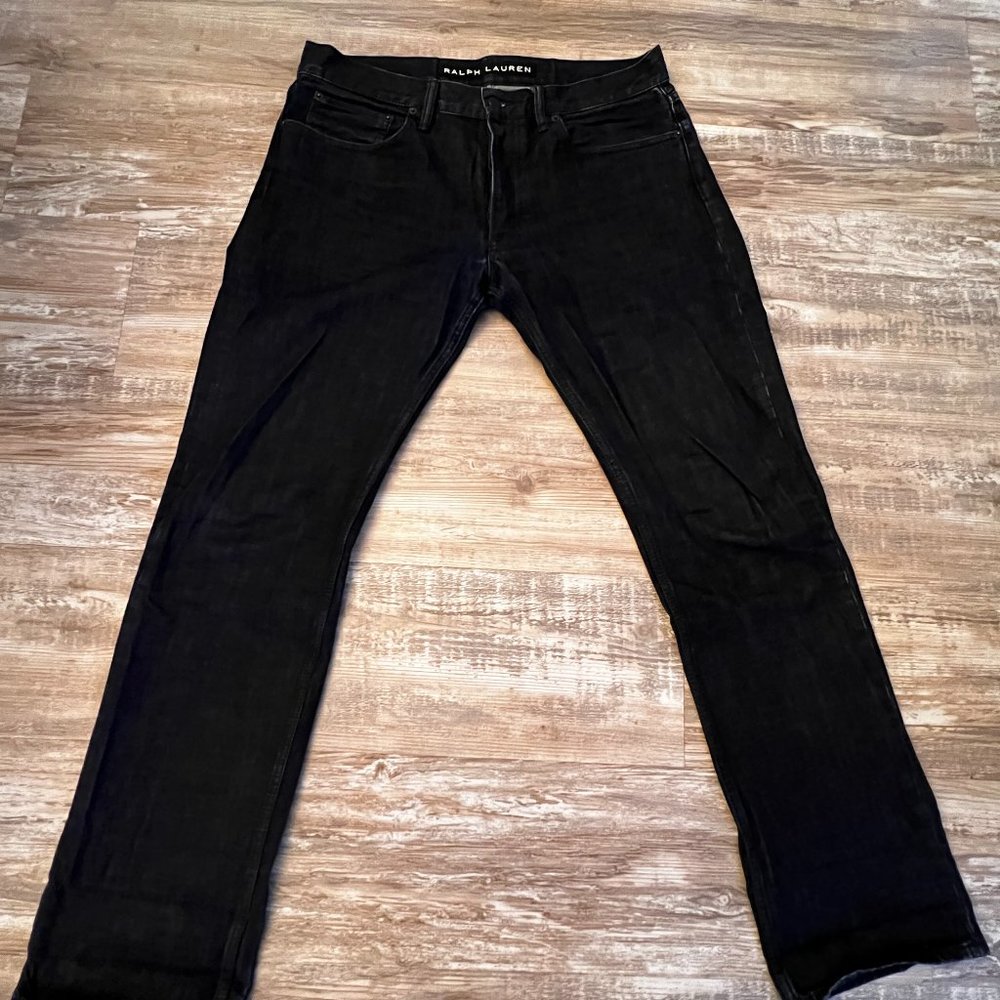 Ralph Lauren Black Label Waxed Jeans - Indigo - 34 x 32